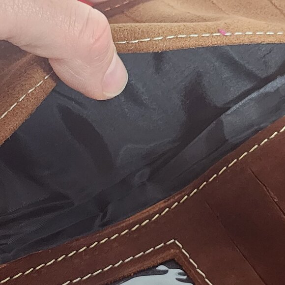 JL Brand Mexican Floral Design Embroidered Leather Snap Shut Wallet / Clutch RGL - Picture 12 of 16